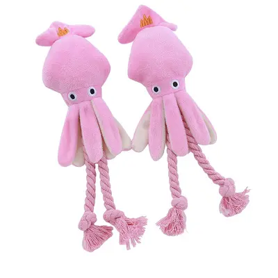 Squeaky Cotton Rope Octopus Dog Toy, Teeth Cleaning, Bite-Resistant - 6