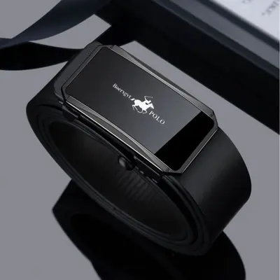 Paulo Men's Genuine Leather Belt Fashion Business Casual Seamless Automatic Buckle Versatile Trend - 4