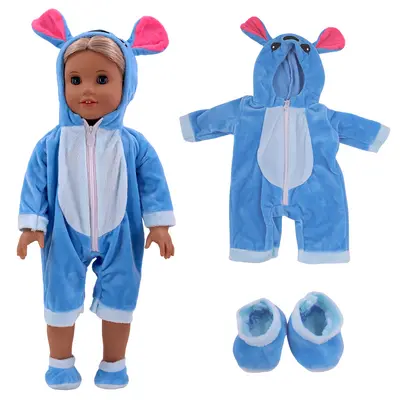 Amerikan kız bebek 18 inç Amerikan kız bebek aksesuarları yeni hayvan peluş tulum