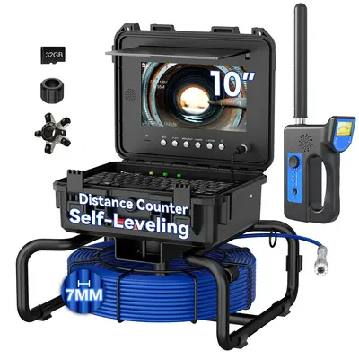 Industrie-Rohrinspektionskamera, 10 Zoll Display, 23mm Durchmesser - 10