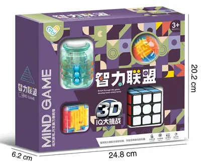 5-in-1 Intelligence Rubik's Cube Set with 3D Maze and Luban Lock - 10