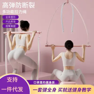 Resistance Band Set 13 Pieces, Yoga and Pilates, Home Leg and Back Training - 3