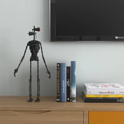 Backrooms Karanlık Oda Yapı Blokları Seti, Bakteri ve Kablo Adam Figürü