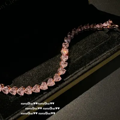 Padparadscha Love Gemstone Necklace, 18K Gold Plated, Pink Heart