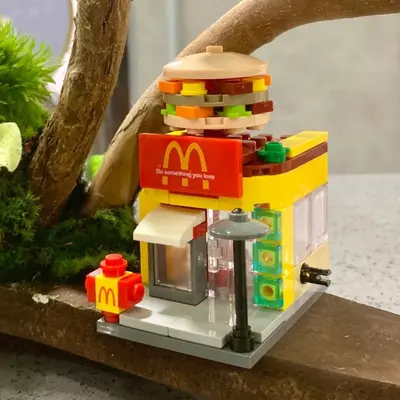 Mini-Straßenszenen-Bausatz Hamburger-Schnellrestaurant für Kinder - 5