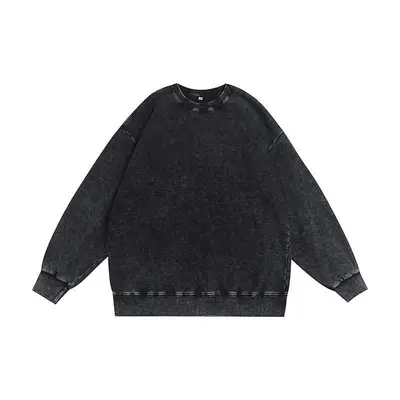 360G Terry Loop Washed Distressed Oversize Hoodie for Men - 8