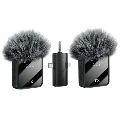 Drahtloses Kragenreißer-Mikrofon Mobiltelefon 3-in-1 Radio Live-Übertragung Rauschunterdrückung 1-2 1-1 Soundkarte