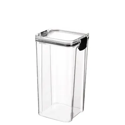 Kitchen snap jar home food storage container transparent medicine plastic lid box spice storage container