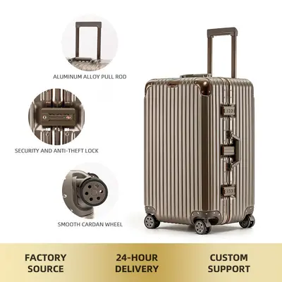 Extra large capacity aluminum frame wheeled suitcase 34 inch sports and leisure luggage trolley case 32 inch universal wheeled travel suitcase 26 inch business storage suitcase.