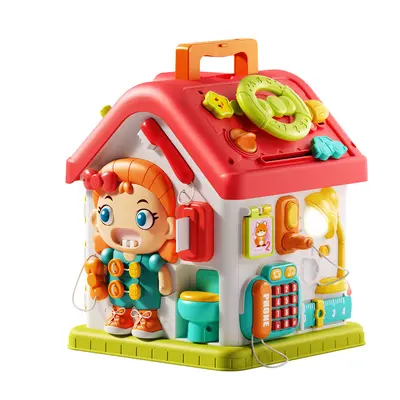 Montessori Activity-Haus multifunktional Feinmotorik Babyspielzeug