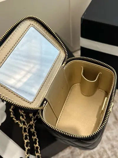 Mini Gold Ball Chain Shoulder Bag, Diamond Quilted, Women - 2