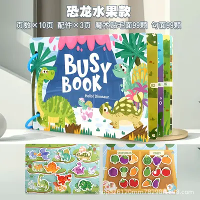 Kinder-Lernbuch mit Stickern, interaktives Beschäftigungsbuch, Lernpuzzle - 11