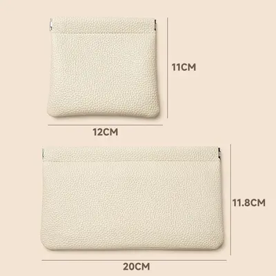 Nakit Para Cüzdanı Limon Derisi Dokulu Minimalist Klips Bozuk Para Cüzdanı Büyük Boy Uzun Taşınabilir Saklama Çantası Erkek Kadın Küçük Para Cüzdanı - 9