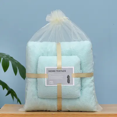 Mercan velvet towel set, soft and absorbent - 9