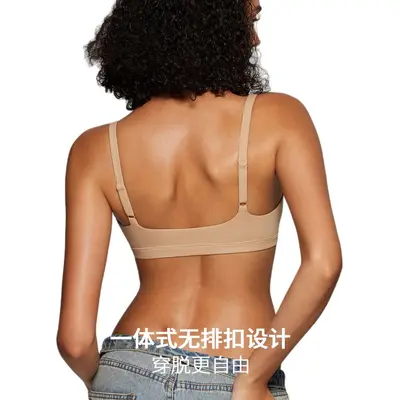 Bügelloser Damen-BH, ohne Cups, leichter Sport-Yoga-Stil