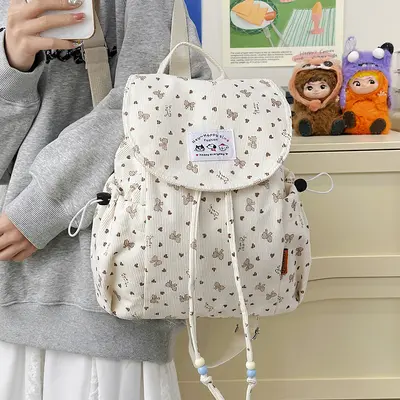 Cross-border New Large-Capacity Backpack for Women, Fashionable Casual Versatile Short-Distance Travel Backpack, Lightweight Student Schoolbag
