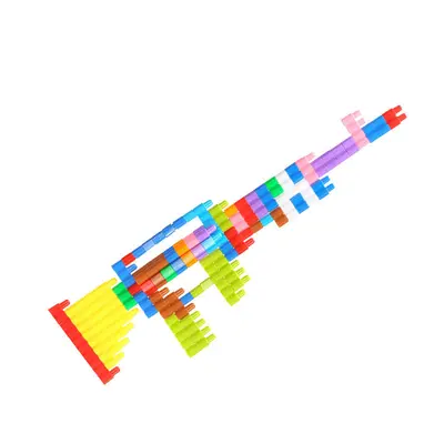 Children's Large Particle Building Blocks, Rocket and Bullet Head, Ages 3-6 - 6