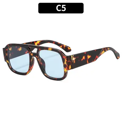 Men's and Women's Classic Double-Bridge Sunglasses, UV Protection, Driving - 10