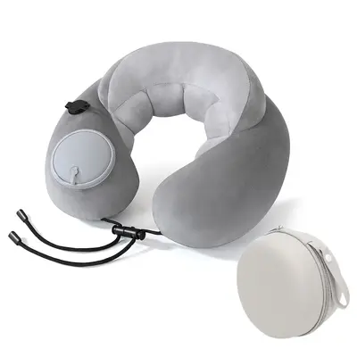 U-Shaped Travel Pillow Inflatable Foldable Portable - 11