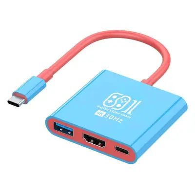 Cep telefonları, tabletler ve elde taşınır oyun konsolları için üçü bir arada bağlantı istasyonu, USB-C video dönüştürücü, 3'ü 1 arada genişletme. - 11