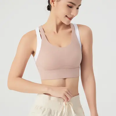 Women's Running Sports Bra, Shockproof, One-Piece, Plus Size