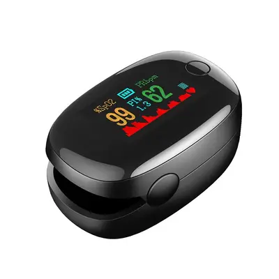 LK87 Klips Tipi Nabız ve SpO2 Parmak Pulse Oksimetre, Siyah - 8