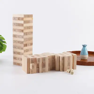 Wooden stacking blocks game for ages 3-7, educational
