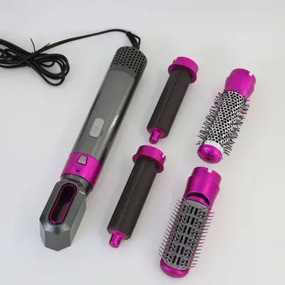 5-in-1 Hot Air Hair Dryer Brush with Auto Hair Suction, Bladeless - 6