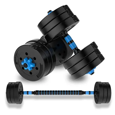 Rubber-coated dumbbell and kettlebell set