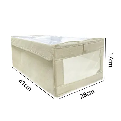 Cotton Linen Clothing Storage Box Foldable Large Capacity - 8