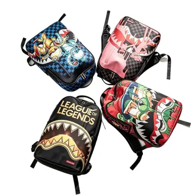 Grenzüberschreitende hochwertige Shark-Muster Trend-Marke großvolumiger Rucksack Kollektion Werksbestand direkt versand Freizeit Reise Experte - 6