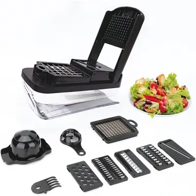 Multifunctional vegetable cutter set with potato peeler, shredder and slicer - 2
