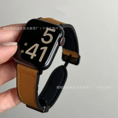 Strap for Xiaomi Band 9 Pro, Crazy Horse Silicone Leather - 11