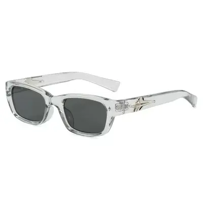 Herren-Sonnenbrille, eckig, blau, helle Farbe, für kleine Gesichter - 10