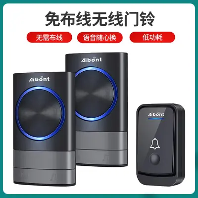 Wireless Doorbell with 1 Receiver and 2 Transmitters, Ultra-Long Range, Music, Elderly Cal