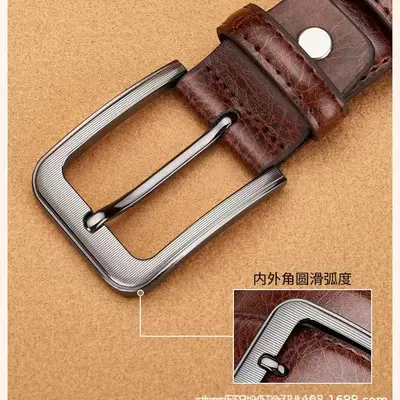 Amazon Cross-Border Men's Pin Buckle Belt Men's Belt Wide Belt Trouser Belt for Young and Middle-Aged Men Dropshipping