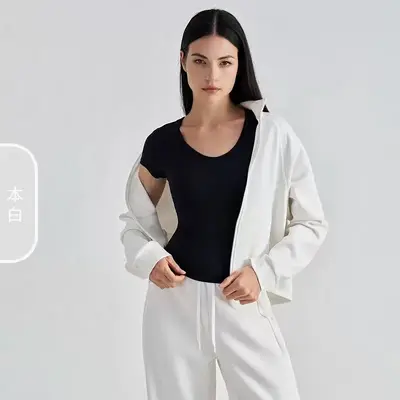北美ALyoga瑜伽套装抽绳百搭高腰直筒宽松休闲上衣显瘦运动瑜伽服 - 9