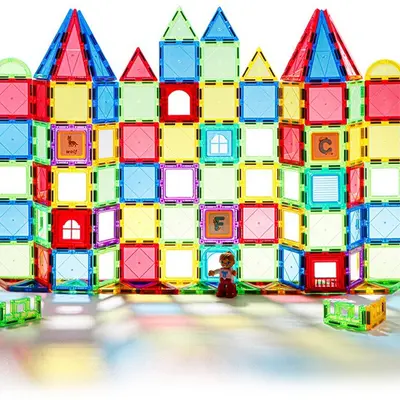 6.5cm Colored Window Magnetic Building Tiles, Plastic Children's Toy