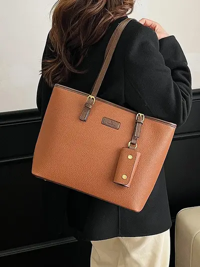 Large-Capacity Women's Tote Bag Commuter Shoulder Bag - 5