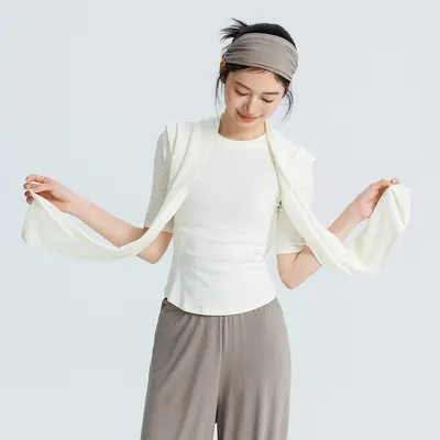 2026春夏新品瑜伽服女圆领半袖T恤修身健身运动普拉提短袖上衣