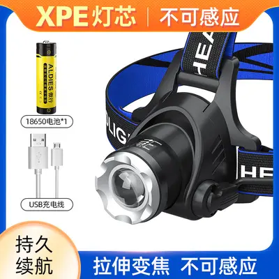 T6 Telescopic Zoom USB Rechargeable LED Headlamp, Long Runtime, for Fishing and Camping - 7