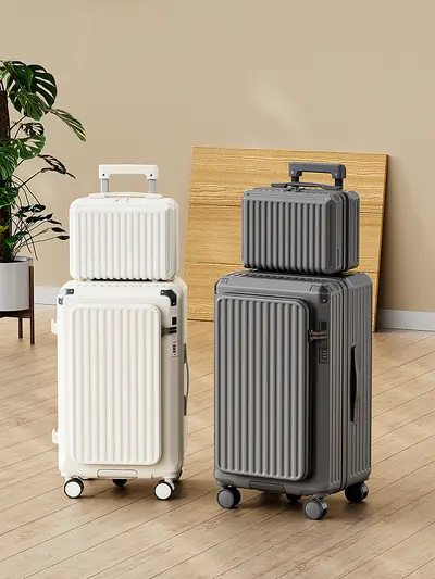 28-Inch Expandable Deep Suitcase, Combination Lock, Silent Spinner Wheels - 4