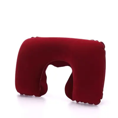 PVC Kadife Şişirilebilir U Şeklinde Yastık Boyun Yastığı Seyahat U Şeklinde Yastık Yaşlık Havacılık Yastığı Uçak Yastığı Seyahat Yastığı Şişirilebilir Boyun Yastığı - 6