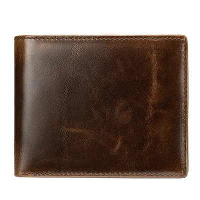 Herrenbrieftasche aus echtem Leder, Kartenfach zum Hochklappen, Rindsleder - 7