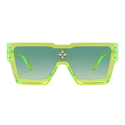 Retro Square Sunglasses, Metal Stud Street Style - 13