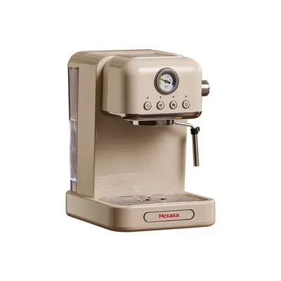 Mckaka Retro Doppel-Extrakt Halbautomatische Espressomaschine mit Milchaufschäumer