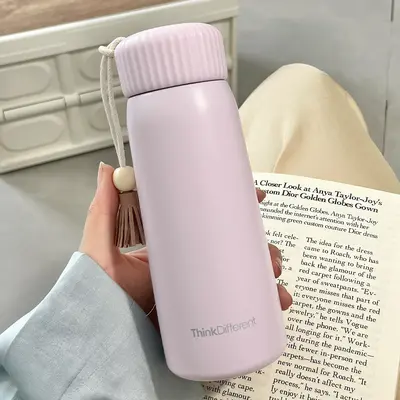 Kore Tarzı Mini Termos Bardak Kızlar İçin Taşınabilir 350 ml - 11