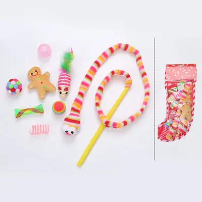 Cat Toy Christmas Assorted Set, PE Packaging - 6