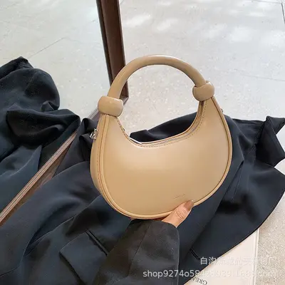 French Style Women's Dumpling Shoulder Bag - 8