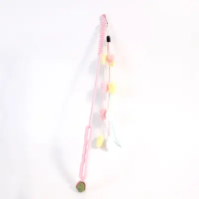 Cactus Cat Teaser Wand with Claw and Bell - 11